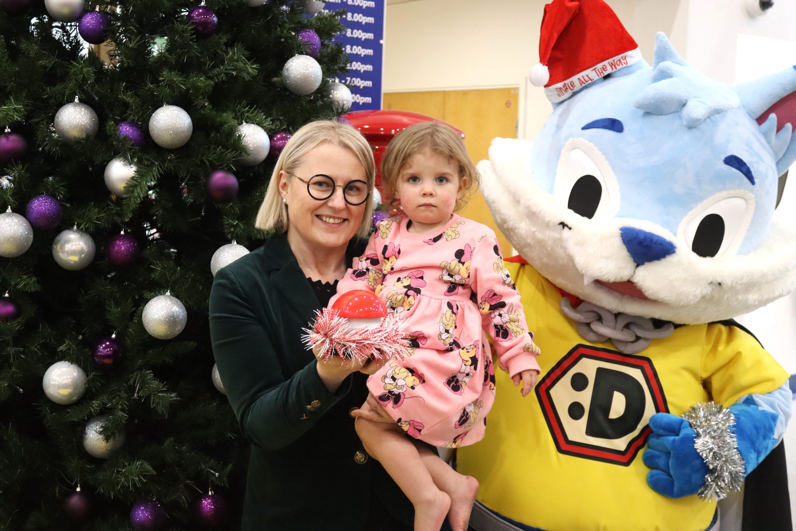 Image for Countdown to Christmas begins as hospital switches on its festive lights